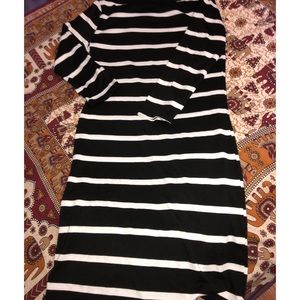 Striped bodycon dress
